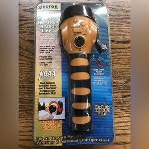 Vector VEC173 Storm Tracker AM/FM Emergency NOAA Weather Radio Flash Light new